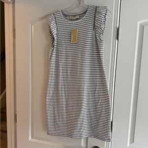 Michael Kors Kids Striped Gray Dress